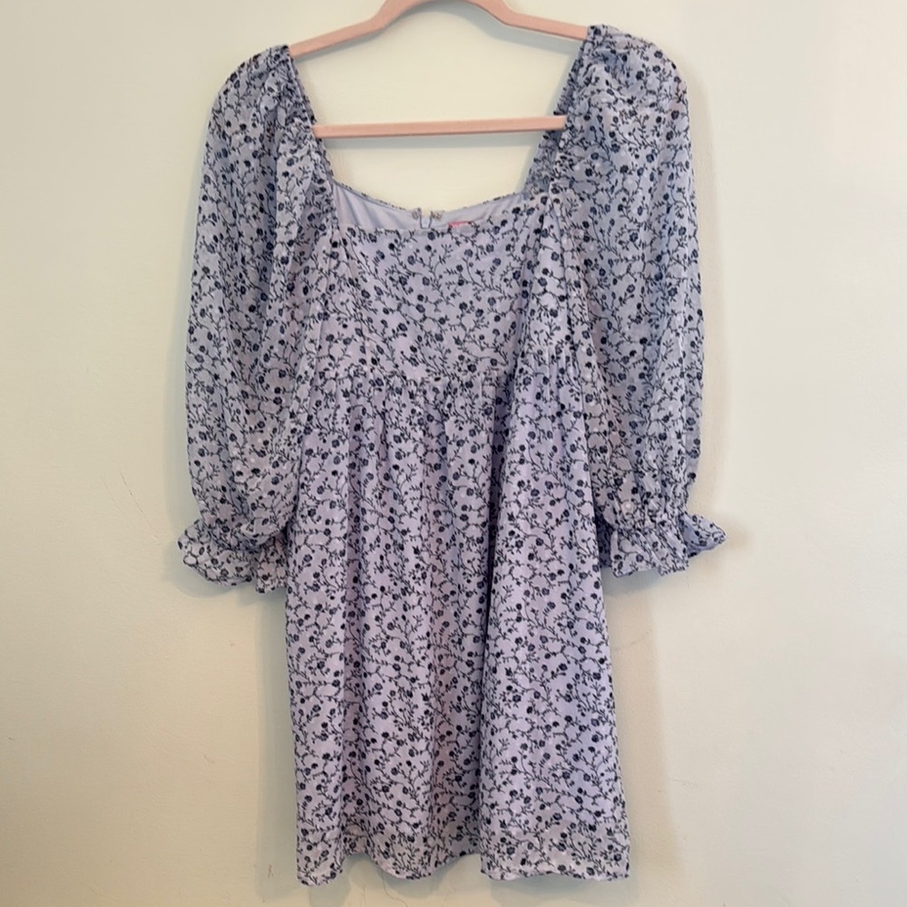 Floral Blue Dress